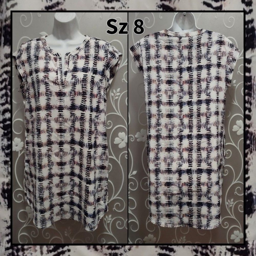 WOMENS PATTERNED SHIRT DRESS SIZE 8
